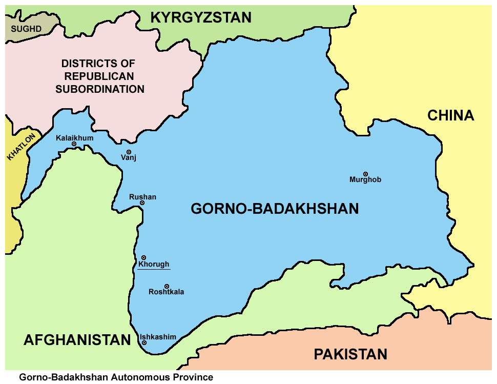 Gorno-Badakhshan map